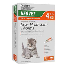 Load image into Gallery viewer, NEOVET for cats Fleas, Heartworm and Worms